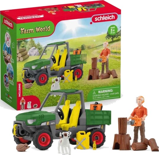 Schleich Lekesett Skogsarbeider med Kjøretøy - Farm World 49 Deler Schleich Lekesett Skogsarbeider med Kjøretøy - Farm World 49 Deler