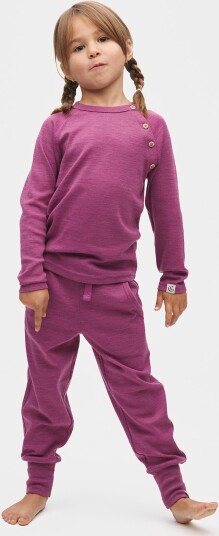 Gullkorn Villvette Ull Bukse Rosa 128
