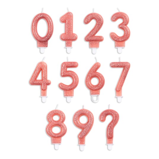 Kakelys Tall Glitter Roségull   Tallet 1