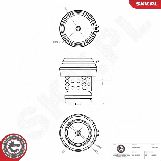ESEN SKV 75SKV238 Motorfeste