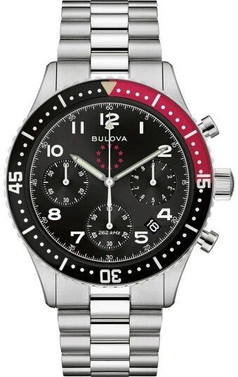 Bulova Herreklokke 98B451 Marine Star Sort/Stål Ø42 mm Bulova Herreklokke 98B451 Marine Star Sort/Stål Ø42 mm