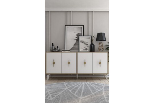 Thylen Konsollbord 180 cm Eik/Hvit