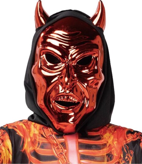 Halloween Djevelmaske med Horn