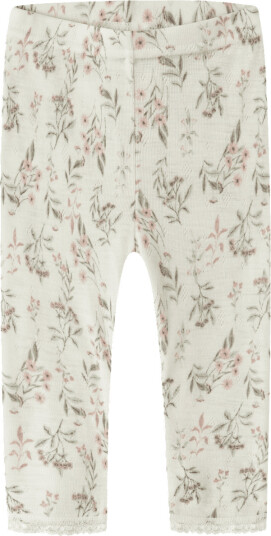 Name It Nbfwang leggings i ull til baby Snow White/Leafs (92) 92