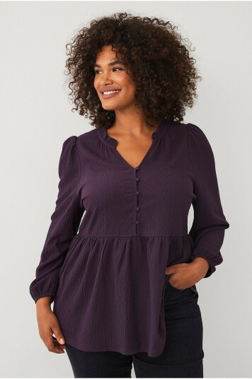 Ellos Plus collection Topp med peplum Lilla