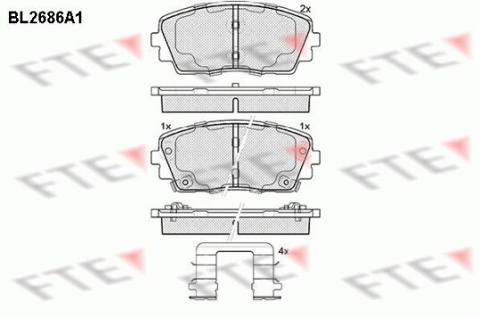 Bremseklosser FTE 9010916 Bremseklosser FTE 9010916