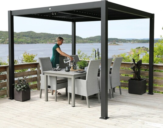 Rkc Pergola stavern 3x3m sort