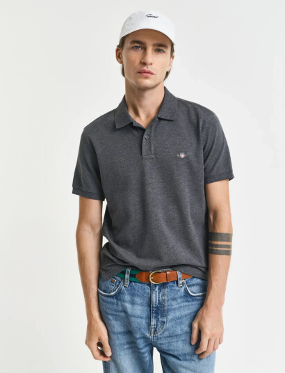 GANT Slim Shield Ss Pique Polo - Red - XXXL
