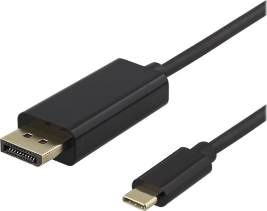 Deltaco Adapterkabel Usb C Hann Til Displayport Hann Displayport 1.2 1 M 4 K 60 Hz 4096 X 2160 Støtte Svart