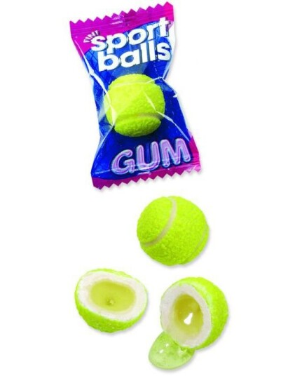 Tennis Ball / Tyggegummi med Flytende Kjerne Fini