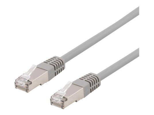 Deltaco Cat6A 20m Koblingskabel RJ-45 U/FTP Grå