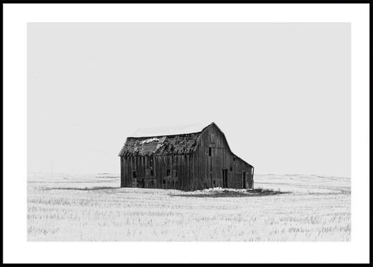 Farm Barn in Winter Plakat Plakat / 40x50cm