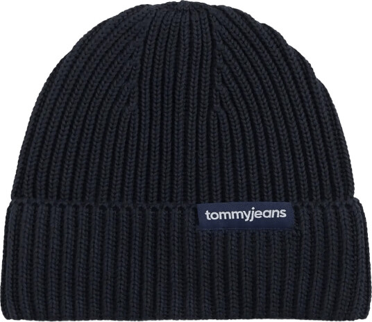 Tommy Hilfiger Tjm Linear Logo Beanie   Navy   ONE SIZE