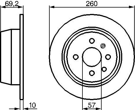 BOSCH 0 986 478 086 Bremseskive BOSCH 0 986 478 086 Bremseskive
