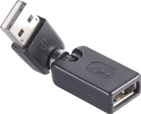 Renkforce Usb 2.0-Adapter [1X Usb 2.0 Plugg A 1X Usb 2.0 Kontakt A] Svart Forgyldte Kontakter