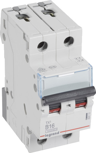 Legrand 5 stk TX³ MCB automatsikring B16 2P 2M 10/10kA Legrand 5 stk TX³ MCB automatsikring B16 2P 2M 10/10kA