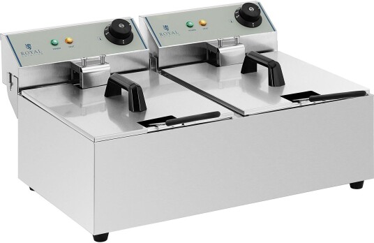 Royal Catering Elektrisk frityrkoker - 2 x 10 liter - ECO 10010255 Royal Catering Elektrisk frityrkoker - 2 x 10 liter - ECO 10010255