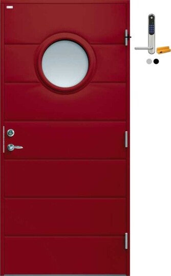 Ytterdør Diplomat Bella Klart Glass med Yale Doorman Classic Home