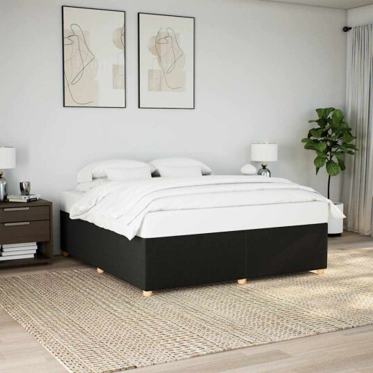  Sengeramme uten madrass svart Super King stoff 8721102696510