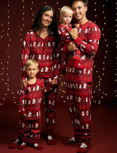 MUMIN Vinterhjärta Pyjamas Red 68