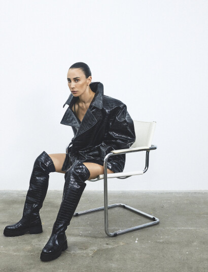 Bianco Kall Over Knee Boot #C - Black - 40 Bianco Kall Over Knee Boot #C - Black - 40