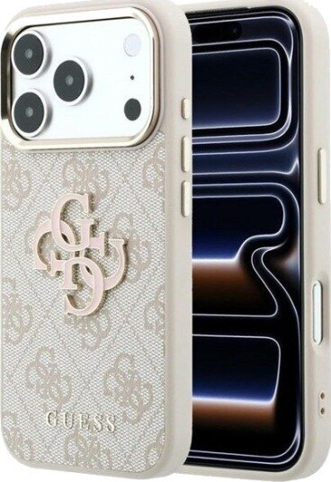 GUESS 4G & Big Resin Logo Case for iPhone 17 Pro / 18 Pro - Pink