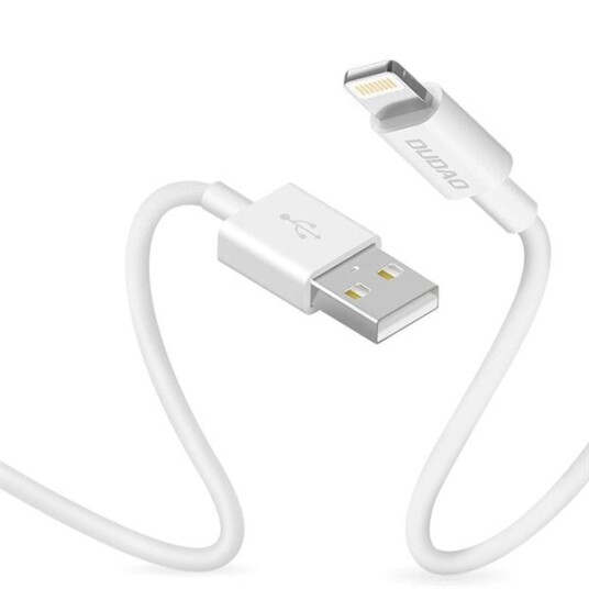 Dudao USB til Lightning 3A Ladekabel 1m - Hvit Dudao USB til Lightning 3A Ladekabel 1m - Hvit