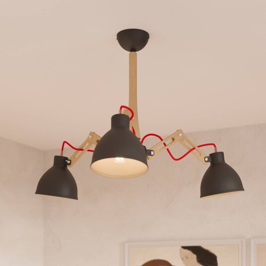 Lamkur Taklampe Skansen 3 lyskilder justerbar svart Lamkur Taklampe Skansen 3 lyskilder justerbar svart