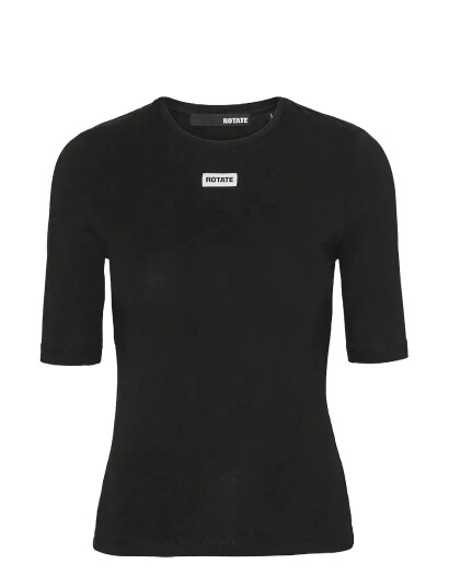 ROTATE Birger Christensen Short Sleeve T Shirt   Black   XL