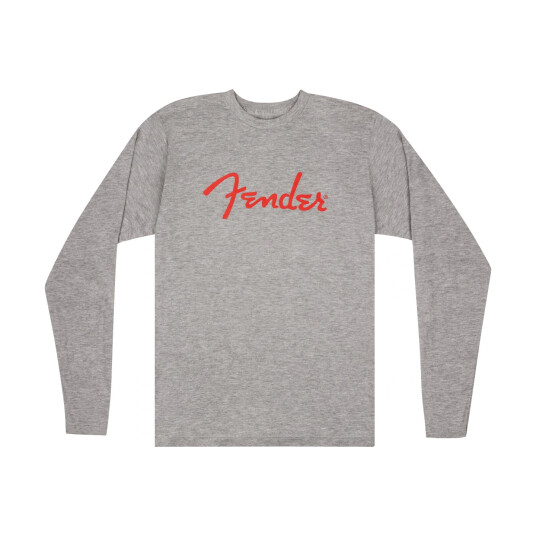 Fender Spaghetti Logo L/S T-Shirt Heather Gray S Fender Spaghetti Logo L/S T-Shirt Heather Gray S