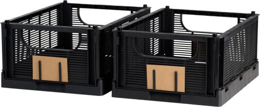 Nordform DAY SAMMENLEGGBAR KASSE 2STK 33X24.5X15CM SORT 1747792-01-0 Nordform DAY SAMMENLEGGBAR KASSE 2STK 33X24.5X15CM SORT 1747792-01-0