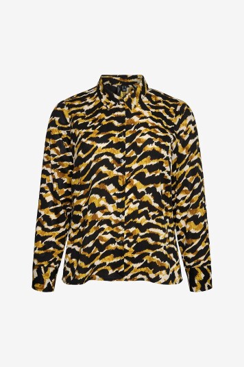 Vero Moda Curve - Skjorte vmcGail L/S Shirt Wvn Btq Curve - Brun