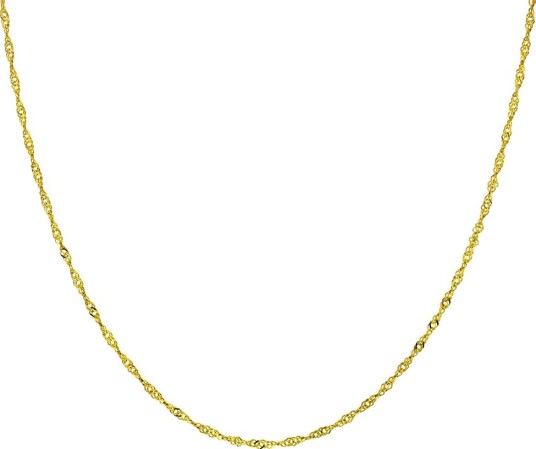 Pan Jewelry Singapore kjede i 925 forgylt sølv 50 cm