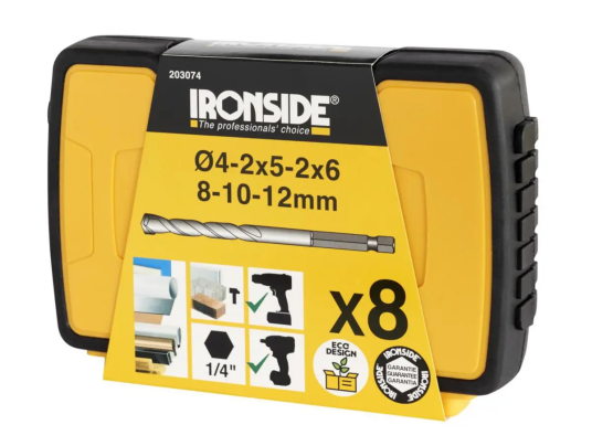 Ironside Universalborsett HEX 4-14mm 4-12 mm 8p Ironside Universalborsett HEX 4-14mm 4-12 mm 8p