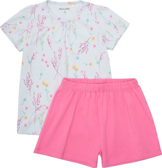 Minymo T shirt+Short Set AOP Wan Blue (122 / 7 år)