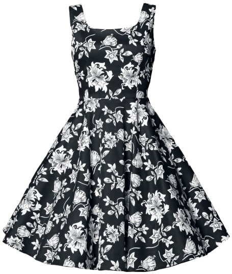 Belsira Rockabilly Middellang kjole Swing Blumenkleid S til 4XL Damer svart Belsira Rockabilly Middellang kjole Swing Blumenkleid S til 4XL Damer svart