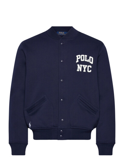 Polo Ralph Lauren Fleece Graphic Baseball Jacket Navy L Polo Ralph Lauren Fleece Graphic Baseball Jacket Navy L