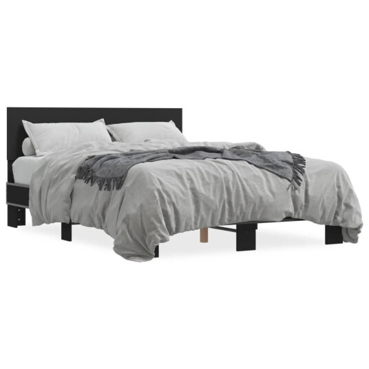 Sengeramme svart 140x190 cm konstruert tre og metall 8721102615085