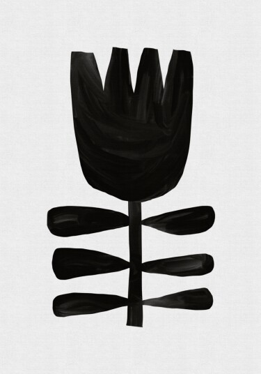 Black Abstract Flower Plakat / 70x100 Black Abstract Flower Plakat / 70x100