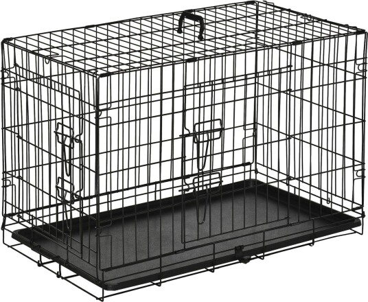 Northio Sammenleggbart Sort Metall Hundebur 76X46X52 cm Northio Sammenleggbart Sort Metall Hundebur 76X46X52 cm