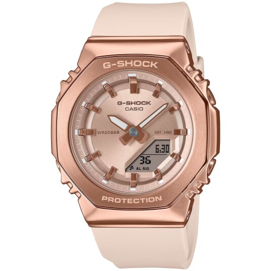 Casio Dameklokke GM S2110PG 4AER G Shock Rosegullfarget/Gummi Ø40 mm Casio Dameklokke GM S2110PG 4AER G Shock Rosegullfarget/Gummi Ø40 mm