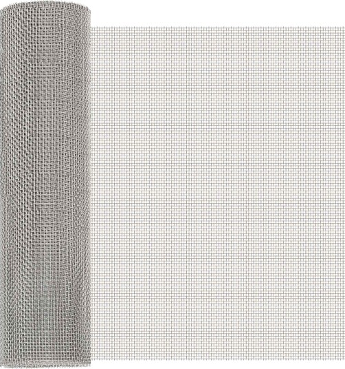 vidaXL Maskeskjerm 40 x 200 cm 8 Mesh Rustfritt stål 201 Sølv