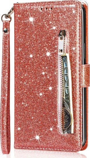 Trolsk Lommebokdeksel Glitter (iPhone 16 Pro) Roségull