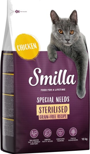 Smilla tørrfôr Adult Sterilised Kornfri Kylling 4 kg