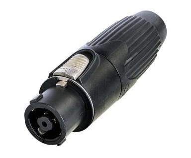 Neutrik Nlt8fxx-Bag Speakon Plugg 8p Hun Sort Låsbar