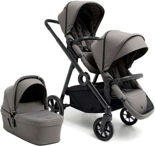 Beemoo Pro Multi 2 Søskenvogn inkl. Liggedel Mocha Grey