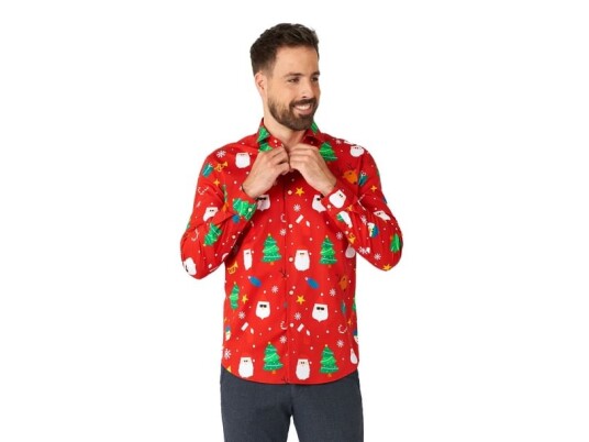 Oppo Merchandise Group B.v. Juleskjorte Festivity Red