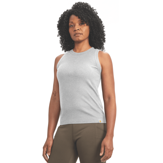 Carhartt TENCEL™ Fiber Series Fitted Ribbed Tank Women Heather Gray XS XS