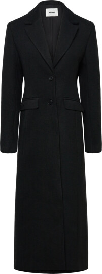 Monki Long Single-Breasted Slim Fit Coat - Black - 36