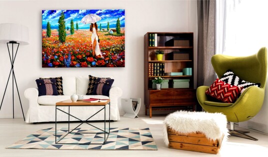 Tavle Woman With Umbrella 90X60 Artgeist sp. z o. o.